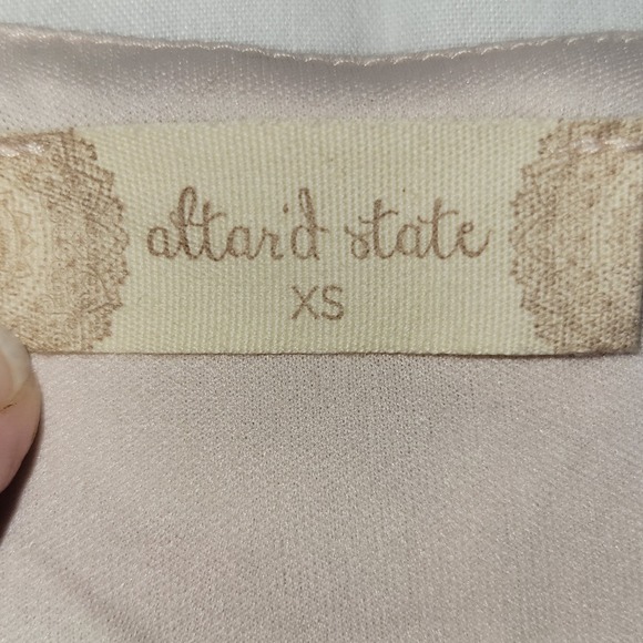 Altar'd State Boho Floral Tie Front, Tiered Mini Dress - Picture 6 of 7